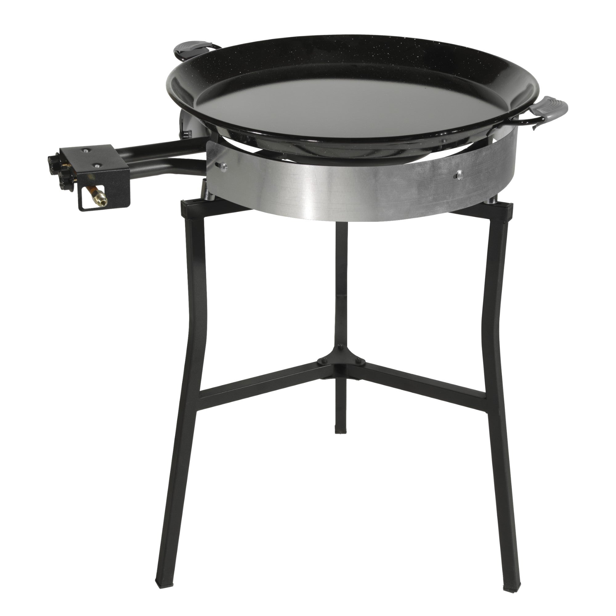 Paella Cooking Set. 20 Serving (60cm,24") – Paella Pan, Gas Burner & Tripod Stand – Full Outdoor Cooking Kit