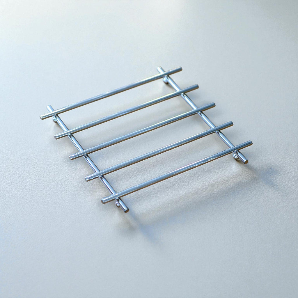 2-Piece Chrome Metal Trivet Set – Heat-Resistant Coasters for Hot Cookware