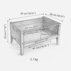 Portable Charcoal BBQ Grill Set – Compact & Complete Outdoor Cooking Kit