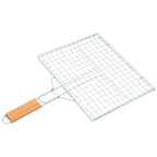 Stainless Steel Portable BBQ Grill Basket – Foldable Mesh with Easy-Grip Handle