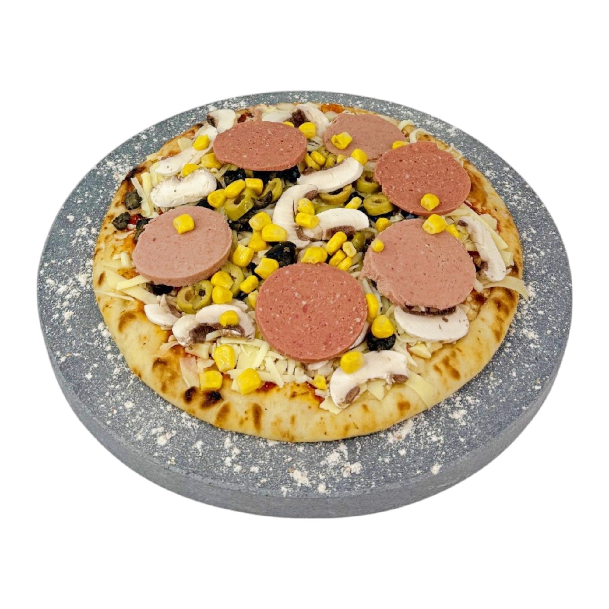 Pizza Baking Stone - Round. Multi-Purpose Lava Stone for Oven & BBQ. Serving Stone.