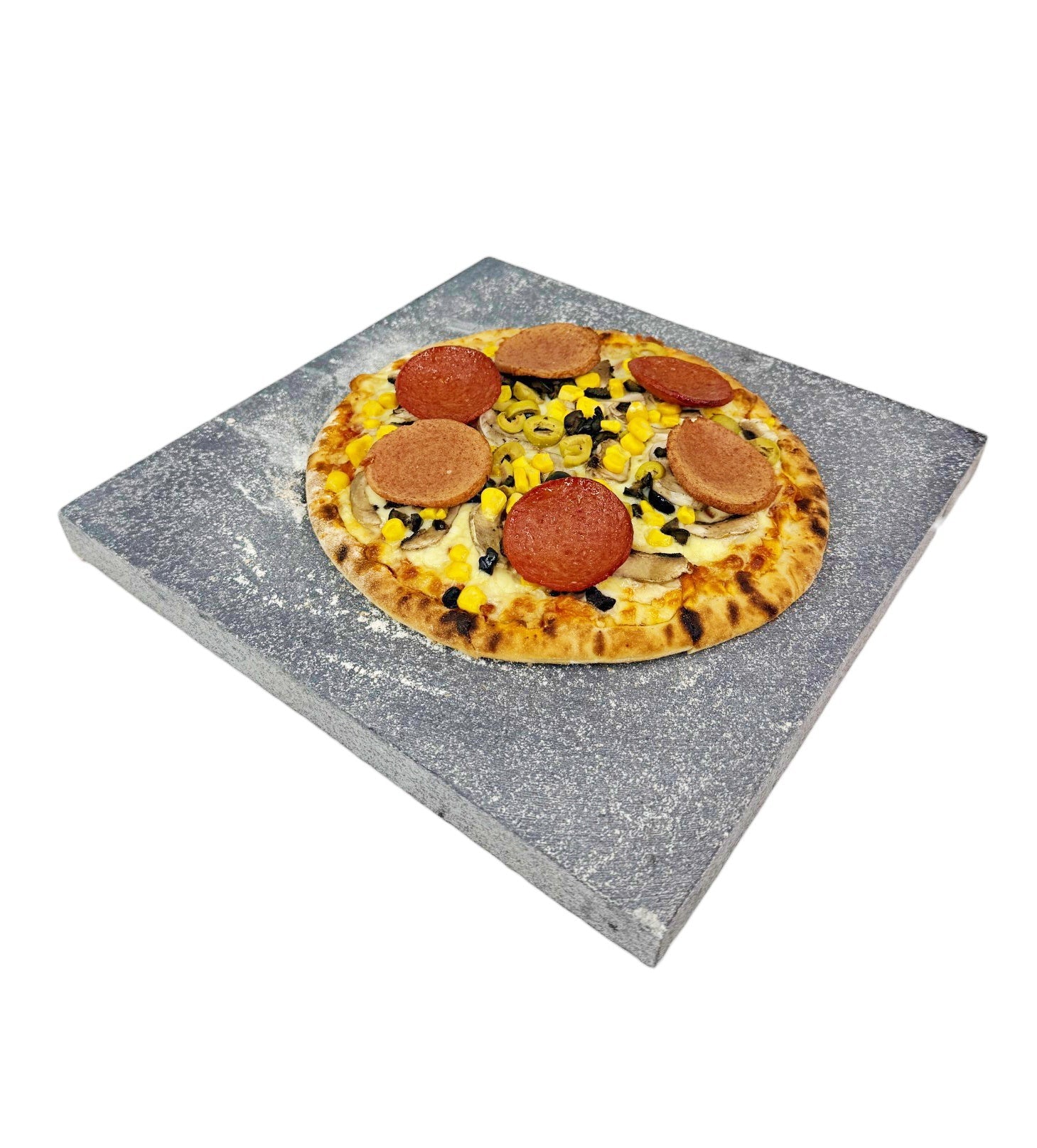 Pizza Baking Stone - Square. Multi-Purpose Lava Stone for Oven & BBQ. Serving Stone.