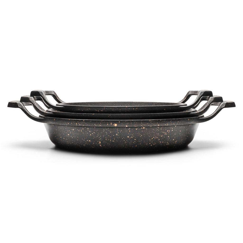 3-Piece Granite Non-Stick Frying Pan Set | Induction, Oven & Dishwasher Safe Cookware