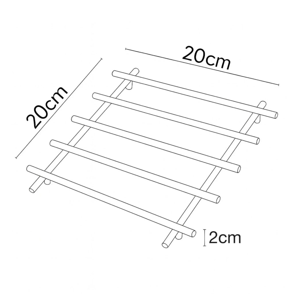 2-Piece Chrome Metal Trivet Set – Heat-Resistant Coasters for Hot Cookware