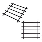 2-Piece Metal Black Trivet Set – 20×20 cm Heat-Resistant Worktop Protectors