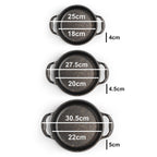 3-Piece Granite Non-Stick Frying Pan Set | Induction, Oven & Dishwasher Safe Cookware