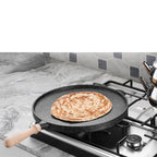 35cm Double-Sided Granite Griddle Pan | Non-Stick, Oven-Safe Grill Plate with Detachable Handle