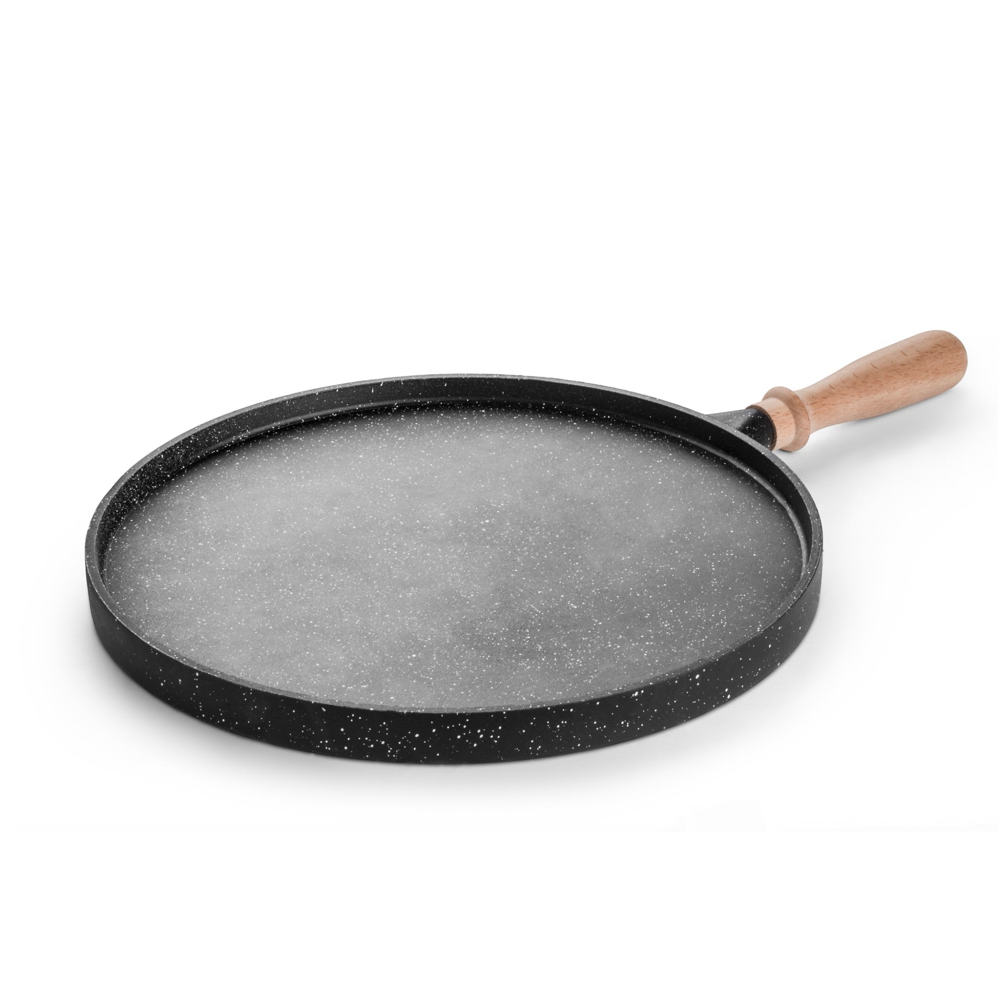 35cm Double-Sided Granite Griddle Pan | Non-Stick, Oven-Safe Grill Plate with Detachable Handle