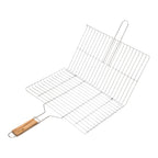 Stainless Steel Portable BBQ Grill Basket – Foldable Mesh with Easy-Grip Handle